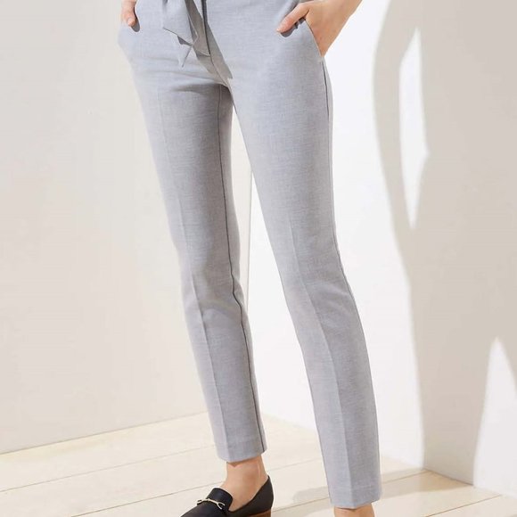 Loft Tie Waist Pencil Pants - Picture 2 of 4